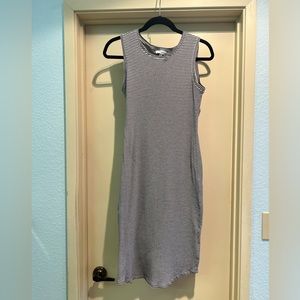 B&W striped body on dress. Size small.